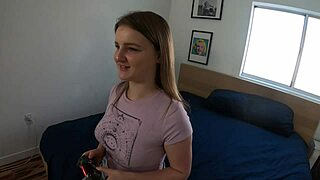 Wow! Teen Eliza Eves loses game and gets pounded doggystyle hard!