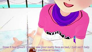 I watch young Bulma having sex in Dragon Ball hentai.