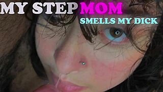 Hot stepmom sniffs my dick with kinky Croatian tongue