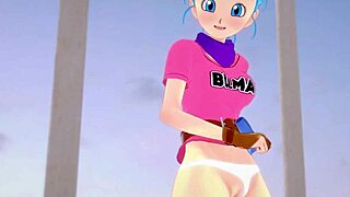 I watch young Bulma having sex in Dragon Ball hentai.