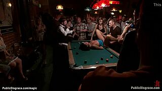 Slut Bound, Whipped, and Fucked Hard in Crowded Public Bar