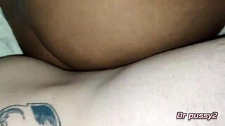 Tattooed White Man Fucks African Maid's Big Ass