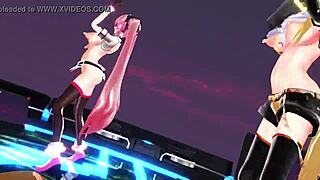 3d animated blowjob with big boobs in hardcore hentai action