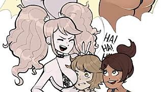 Enoshima Junko in Wild Danganronpa Hentai Action