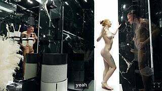 My stepbrother couldn't hold back and finished inside my tight pussy