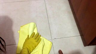 I am the sexy brunette maid who fucks my boss's dick passionately.