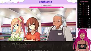 Anime cutie lewdneko look into Highway Blossoms in the erotic visual novel
