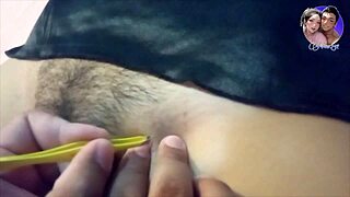 Does the young asian want her small tits waxed in the bathroom?