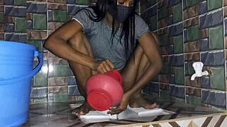 hot bikini babe takes on two cocks in wild 3some