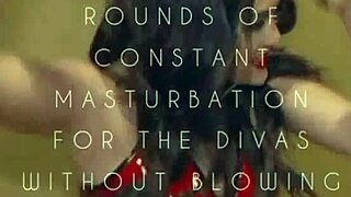 WWE Divas perform in a cumshot contest