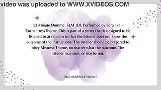 femdom giving jerk off instructions for orgasm.