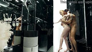 My stepbrother couldn't hold back and finished inside my tight pussy