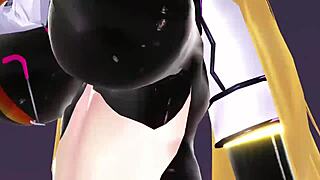 3d animated blowjob with big boobs in hardcore hentai action