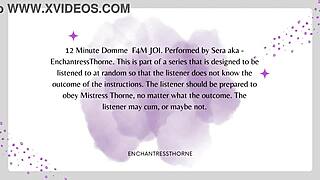 femdom giving jerk off instructions for orgasm.