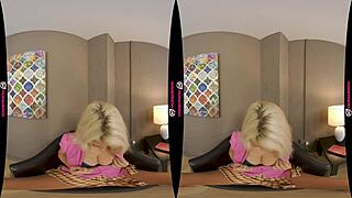 VR Wanker: Blonde MILF Gives Jerk Off Instructions With Her Big Tits