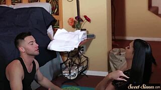 Classy teen 18+ gets banged hard with a messy cumshot on pussy.