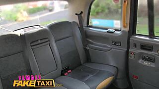 Female Fake Taxi Worker Shocked by Busty Blonde Cabbie! 😲