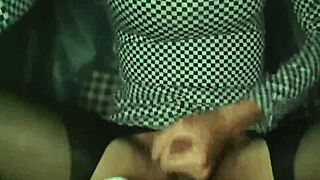 Crossdresser In Pantyhose Receives Handjob And Cums