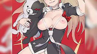 Enoshima Junko in Wild Danganronpa Hentai Action