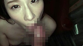 Japanese beauty with big ass gives an intense handjob at home