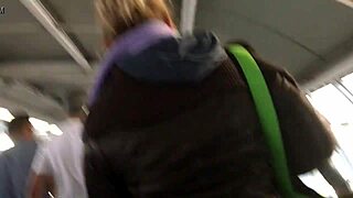 hey, check me touching that chubby girl's brown nylon jacket. sneaky street candid, part 1, gotta be quick!