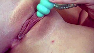 My sexy blonde step sis cums before anal toying