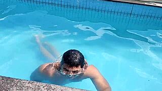 i was having summer day sex on the pool and bathroom with yuri gaucho.