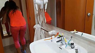 wanna peek at steamy shower masturbation after gym?