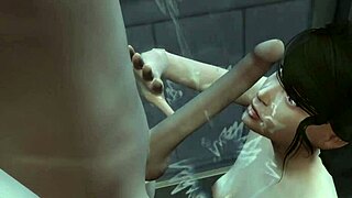 Fuck with Friend Turns into Steamy Shower Blowjob