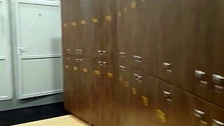 Feeling Intense Pleasure In Gym Shower Dildo Masturbation