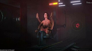 Is Lara Croft Ready for the Orgasm Machine's Bondage?