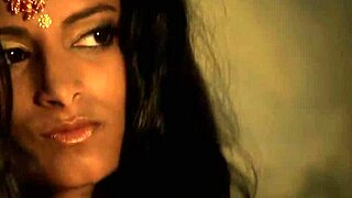 this brunette bollywood girl does a sensual striptease for her lover