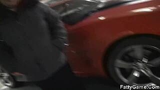 Sexually provocative large breasted and big bellied chubby girlfriend for sexual intercourse