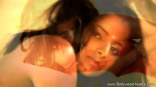 this brunette bollywood girl does a sensual striptease for her lover