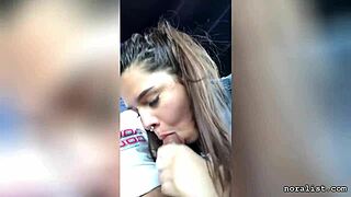 Craigslist babe gives an epic car blowjob in public. Her Latina charm shines outdoors with teen energy.