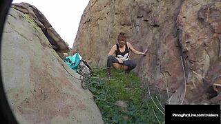 Redhead Horny Hiker Penny Pax Snatch Fucked Outdoors By Wild Hard Cock.