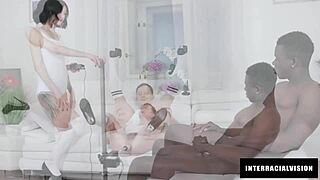 Kinky Euro Couple Madison Quinn Drilled Anally by BBC at InterracialVision