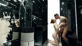 Hey, my stepsister loves fucking in the shower with monster cock orgasm