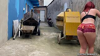 Delicious big ass of Brazilian construction worker electra dominica