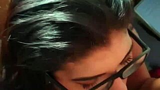 Couple's Homemade Deepthroat with Big Ass Brunette