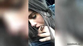 Craigslist babe gives an epic car blowjob in public. Her Latina charm shines outdoors with teen energy.