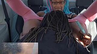 daddy licks ebony pussy outdoors