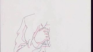 Anime teen in rough tight scene.