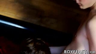 I cummed on Hunter Tyler after blowjob.