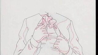 Anime teen in rough tight scene.