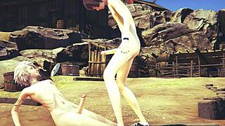 Yaoi femboy jin sucking big dick with anal creampie in sissy crossdress 😏 japanese asian