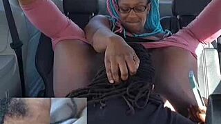 daddy licks ebony pussy outdoors