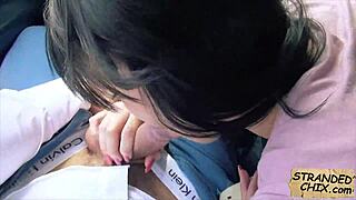 Amazing teen fuck with Belle Claire in public! 😜