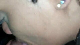 Deepthroating and then spitting in the car while facing the car door
