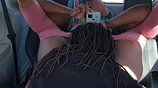 daddy licks ebony pussy outdoors